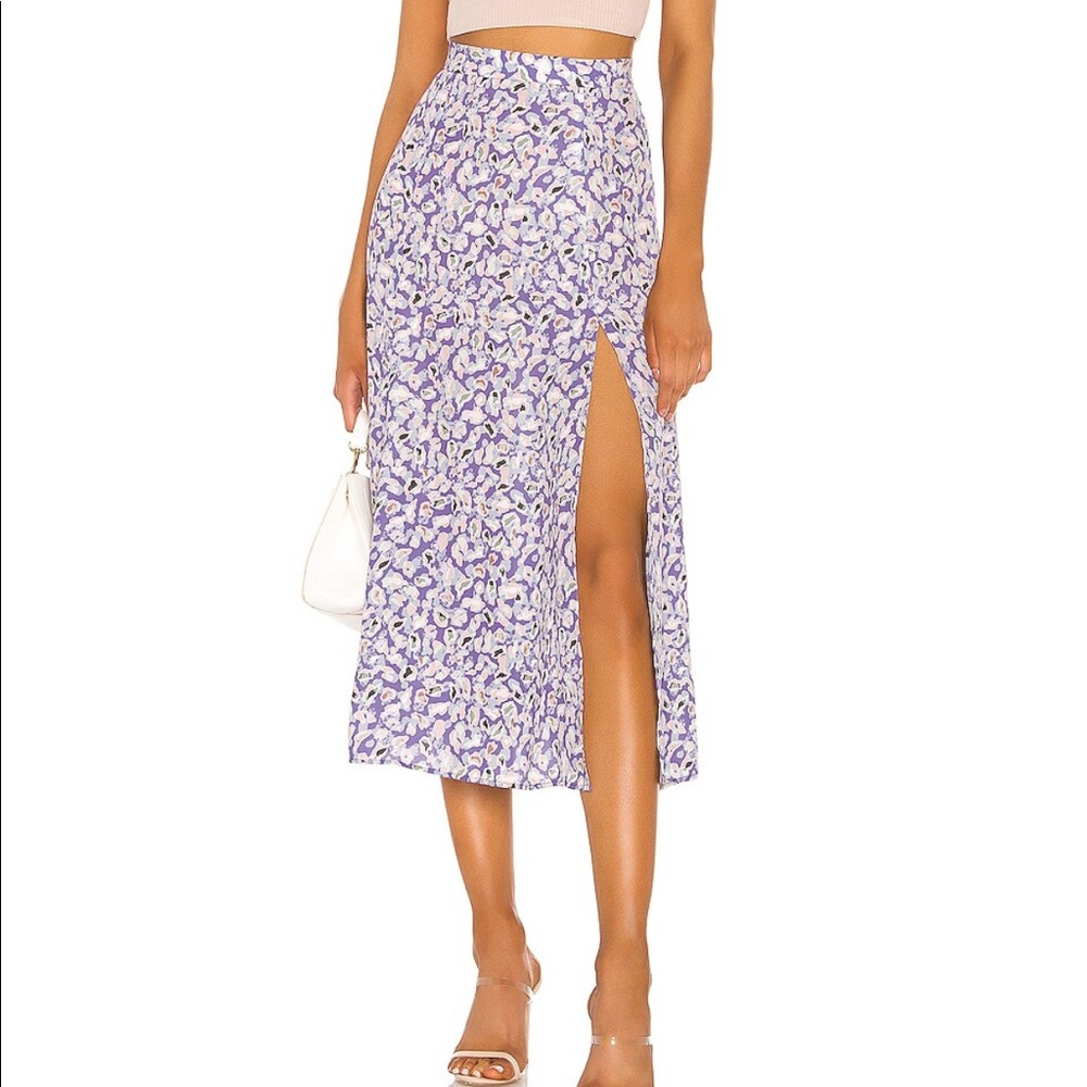 Revolve RESA High Waisted Mid Length Skirt